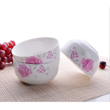 Haonai wholesales FDA,LFGB passed eco ceramic small ceramic rice bowl with decal